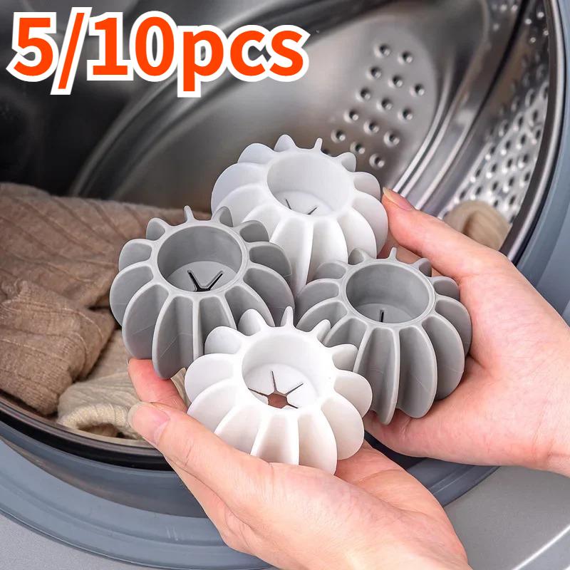 

5/10pcs Washing Ball Reusable Silicone Clothes Hair Cleaning Tool Pet Hair Removal Washing Machine Dog and Cat Hair Scrubber