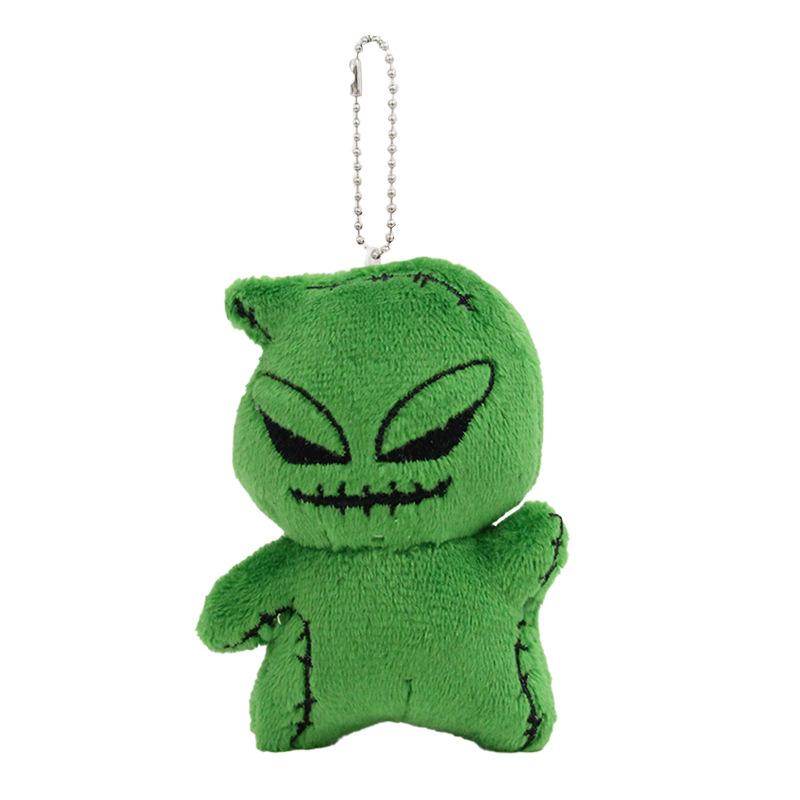8cm Halloween Jack Skellington Plush Toy Anime Stuffed Animals Keychains Small Pendant Backpack Hangings For Kids