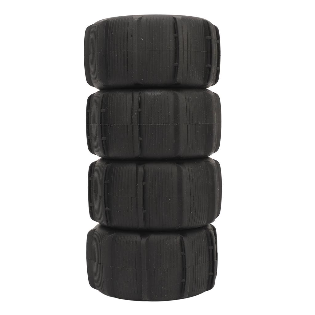 4PCS RC Tire Wheel Plastic Hub Rubber Black Strong Grip Pattern Shock Absorb RC Car Part for WLTOYS 144001 1/14 1/16 1/18