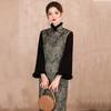Winter Clothing Velvet Thickened National Style Chinese Long Improved Cheongsam Young Women's Retro Slim Long Sleeves Can Be Worn Daily