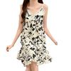 Summer V-Neck Nightdress with Chest Pads - Sexy Bubble Cotton Spaghetti Strap Style: Loose Fit Homewear for Women