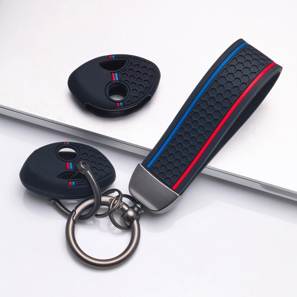 Silicone Key Fob Cover with keychain for BMW Motorcycle, Fits BMW R1200GS R1250GS, Protective Accessory, Key Fob Protection, Replacement
