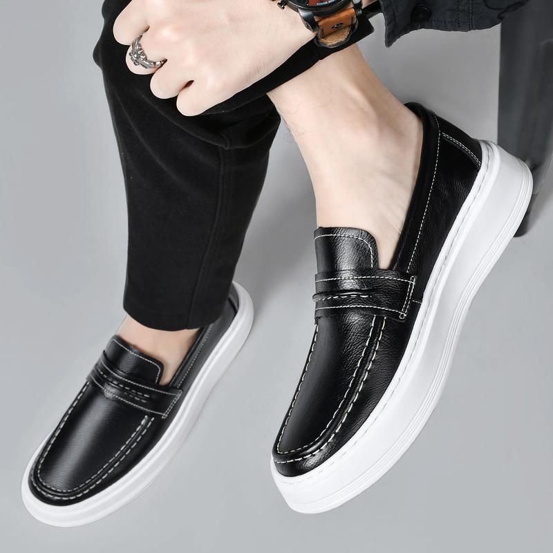 Fashion Stylish Loafers Comfortable Flats Moccasin Casual Shoes Designer Men Shoes Men's Genuine Leather Slip-on Classic Leather Shoes