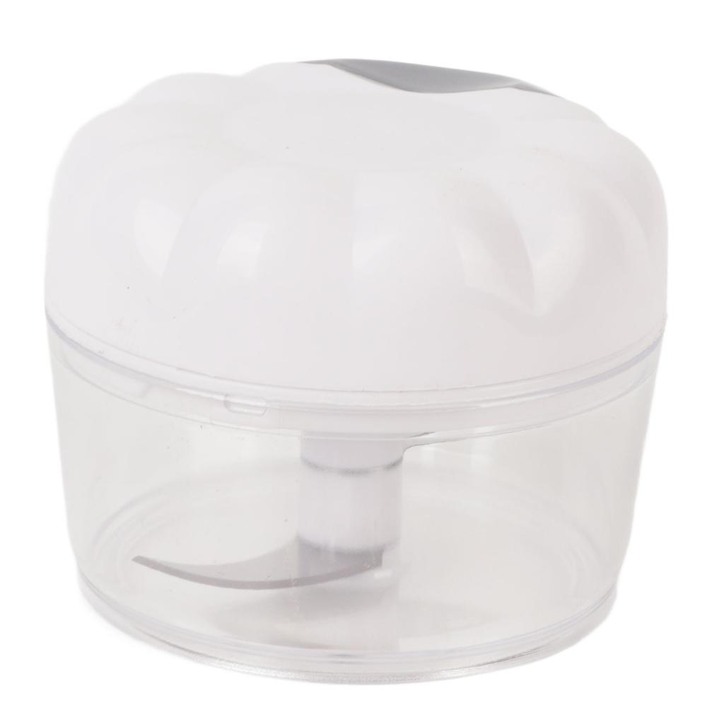 Garlic Chopper Manual Mini Safe Multipurpose Transparent Garlic Mincer with Drawstring for Kitchen