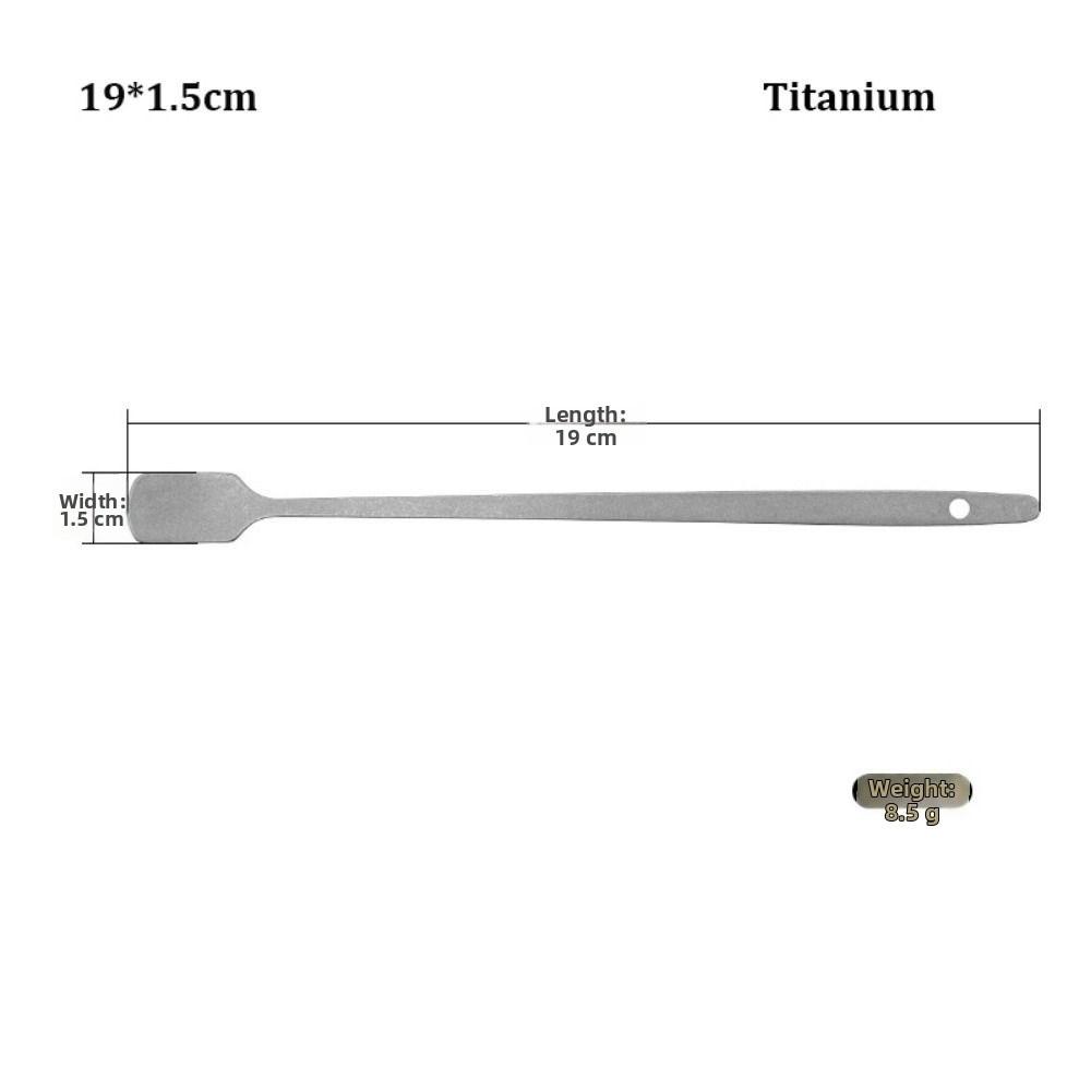 Portable Mixing Spoon Titanium/ Stainless Steel Ice Cream Dessert Spoons  Outdoor Kitchen Supplies