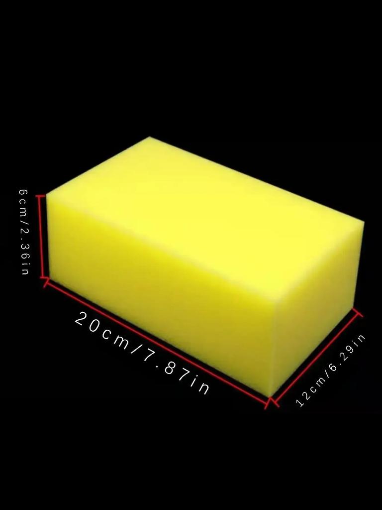 2pcsCleaning Exterior Brick Block Sponge Multi-function Absorbent High Density Car Wash, Scrub, Waxing and Decontamination Coral