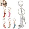 Shoes Key Ring Rhinestone High Heel Keychain Sparkling for Women Durable Alloy Keyring Decorative Keychain Car Keys Handbags Backpacks Purses Metal