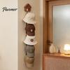 Decorative Wall Hooks for Home Hat Organizer with 8 Hooks, Wall-mounted Baseball Cap Rack, Cute House Shape Rack Vertical Storage Holder Bags Scarves