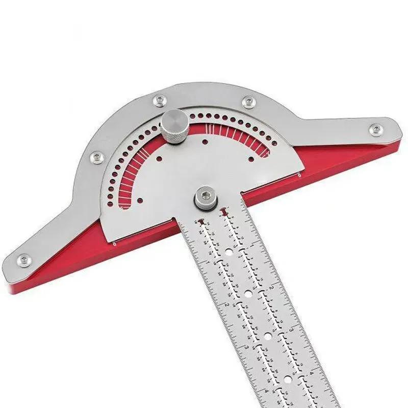Woodworking Edge Measuring Edge Caliper Scale Stainless Steel Gauge Adjustable Angle Ruler for Woodworking Design Tool