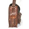 New Men Real Goat Leather Vintage Brown Messenger Shoulder Laptop Bag Briefcase