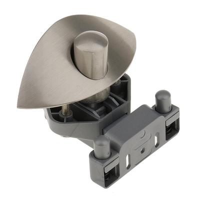 Push Lock Latch Knob Motorhome Boat Drawer Cupboard Satin Plastic Lock Housing and Knob Zinc Alloy Half Moon Handle