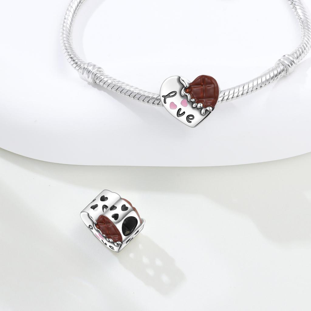 Trendy Heart Shaped Zircon Beads for Bracelet and Necklace Making
