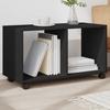 VidaXL Black Rolling Cabinet 72x33x42.5 Cm Engineered Wood 853138