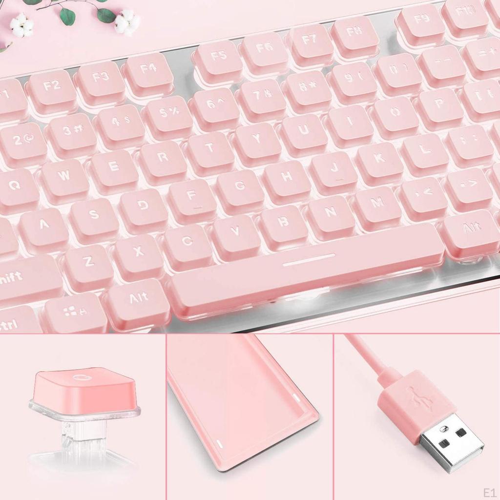 Membrane Gaming Keyboard for Study All-Metal Panel Dedicated Media Keys