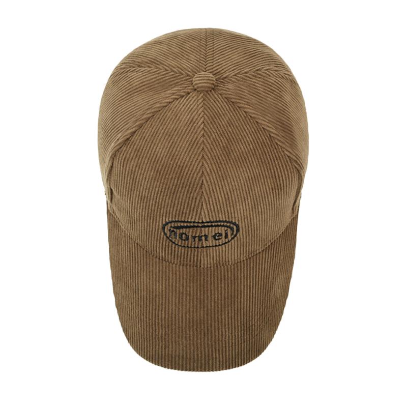 Corduroy Cap Letter Embroidery Baseball Cap for Men Women Outdoor Cap