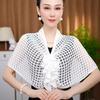 Front Buckle Design Cutout Wrap Sparkly Design Ice Silk Wrap Triangle Shawl  Travel