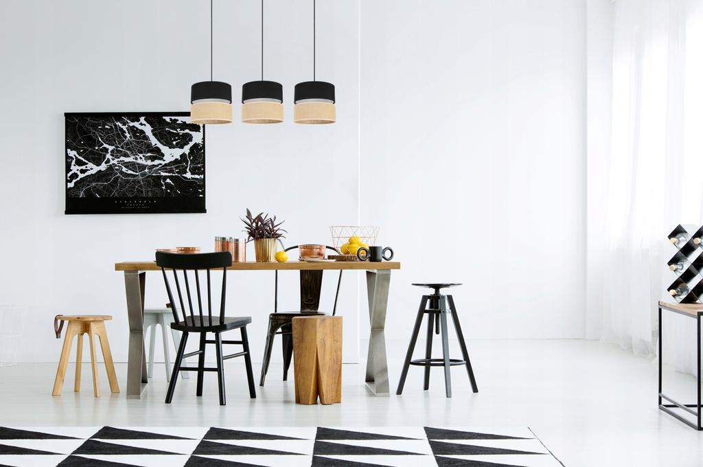 Hanging Lamp, Ceiling Chandelier, Lampshade 20Cm, Black