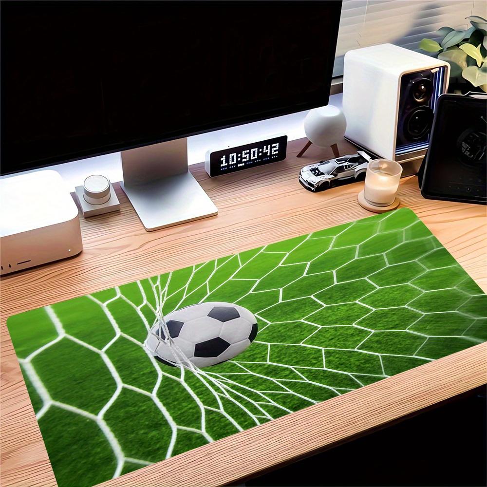 1pc Large Gaming Mouse Pad, UV Reactive Non-Slip Desk Mat, Washable PolyesterGoal, Soccer, NetComputer Pad with Vibrant Game Machine Print,