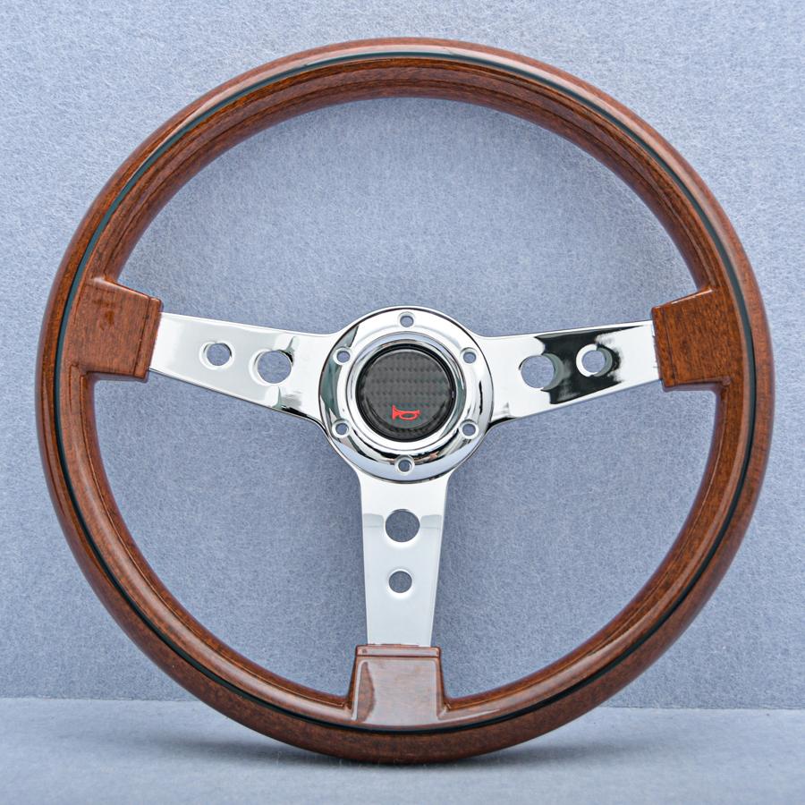 14inch JDM Classic Vintage Wooden Steering Wheel Car Racing Sports Steering Wheels Wood