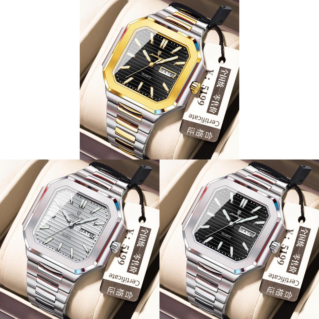Classic Mens Waterproof Quartz Watch With Luminous Dial For Business Professionals