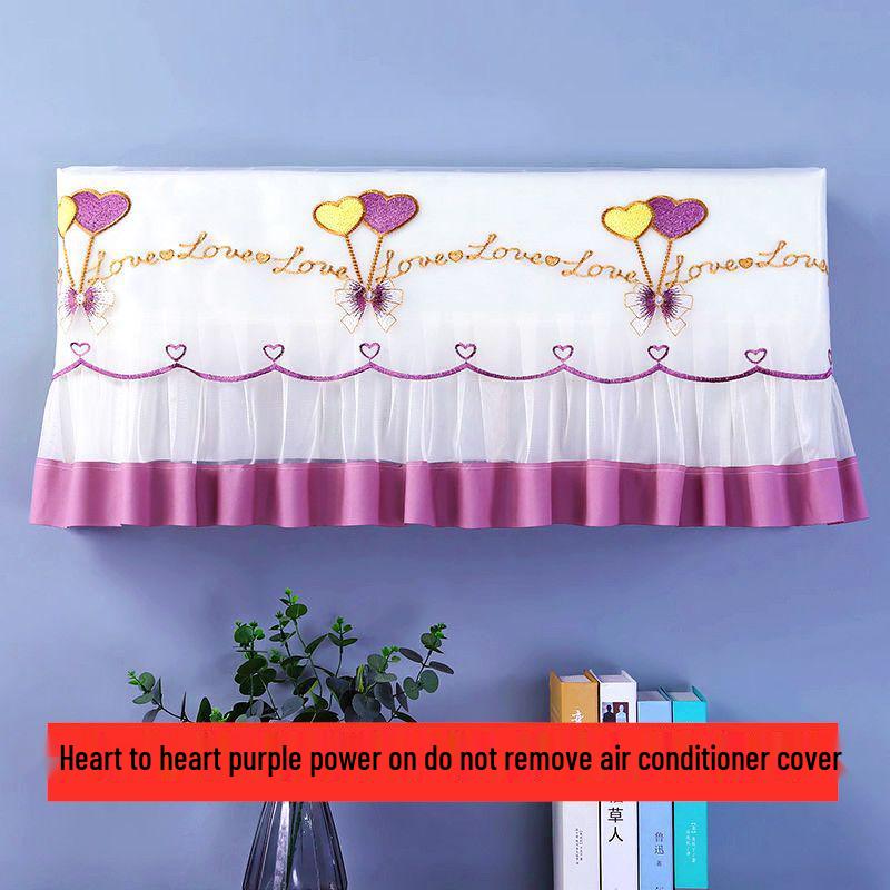 Universal Wall-Mounted Air Conditioner Dust Cover, Fits 1P and 1.5P Units, Easy Installation Without Removal