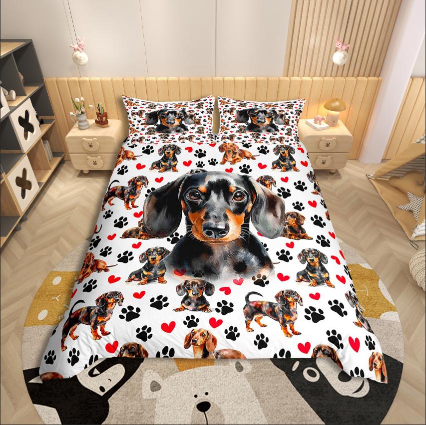 Homewish Cartoon Animal Duvet Cover SetJungle Wildlife For Kids Bedding SetKawaii Cute Decor
