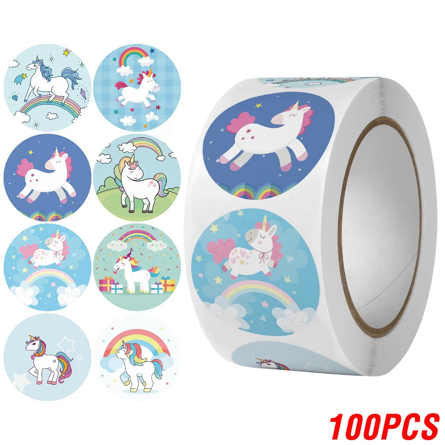 

100-500pcs Cute Cartoon Animal Stickers Kids Rewards Labels Encouragement Scrapbook Decorative Stationery Stickers