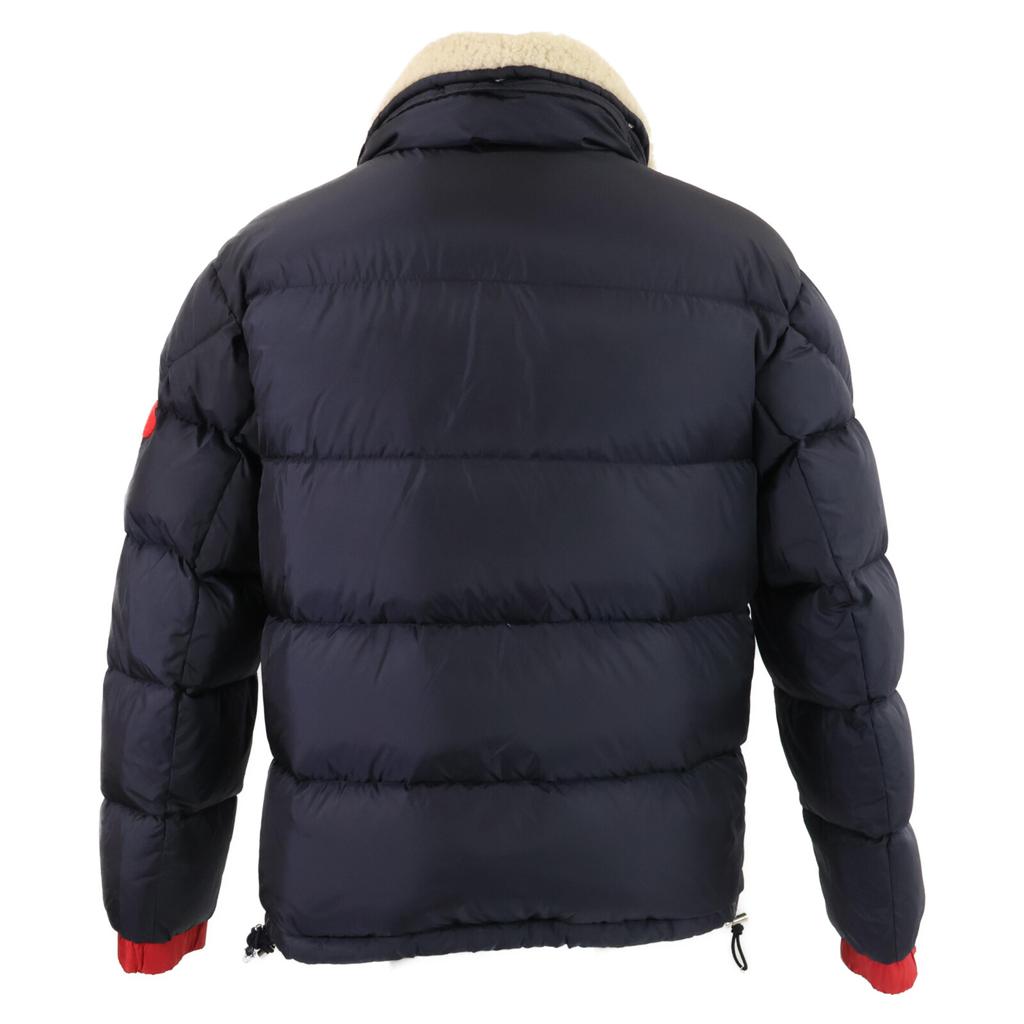 MONCLER PESSAC Pessac down jacket with boa collar Jacket 1 NavyUsed