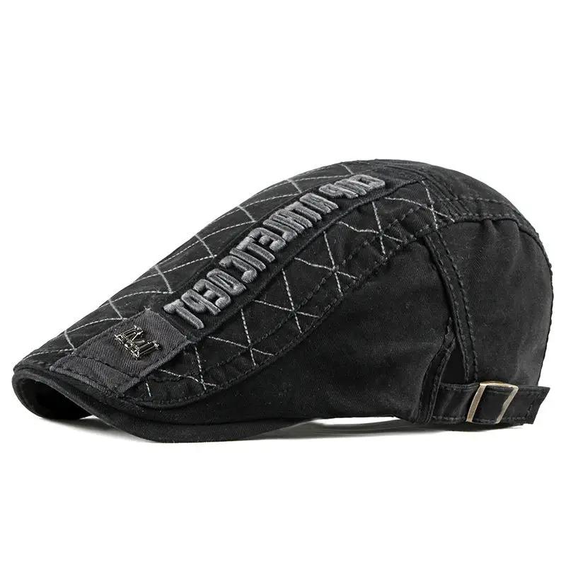 Spring and Summer Cotton Embroidery Newsboy Caps Flat Cap Men and Women Painter Beret Hats 112