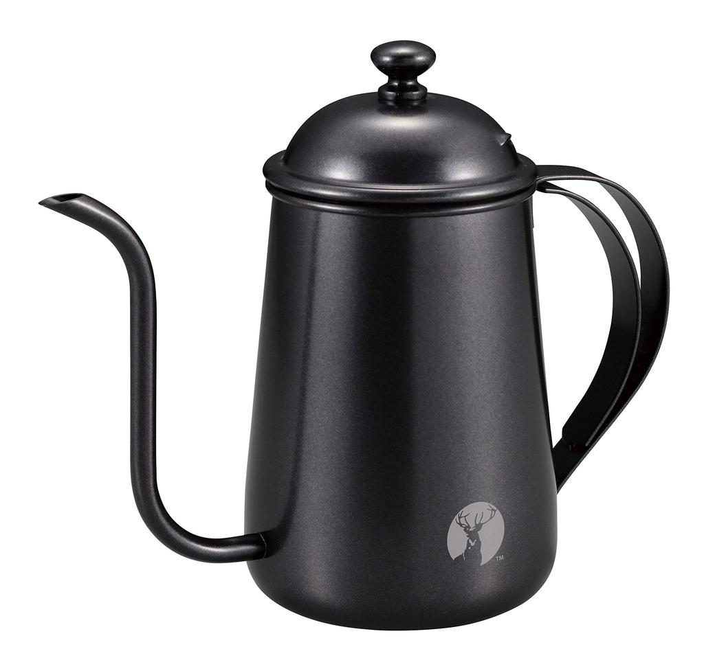 Captain Stag Coffee Coffee Pot Drip Pot Drip Kettle Coffee Drip Pot Narrow Mouth Full Water Capacity 780ml Stainless Steel Black Product Width 205 X