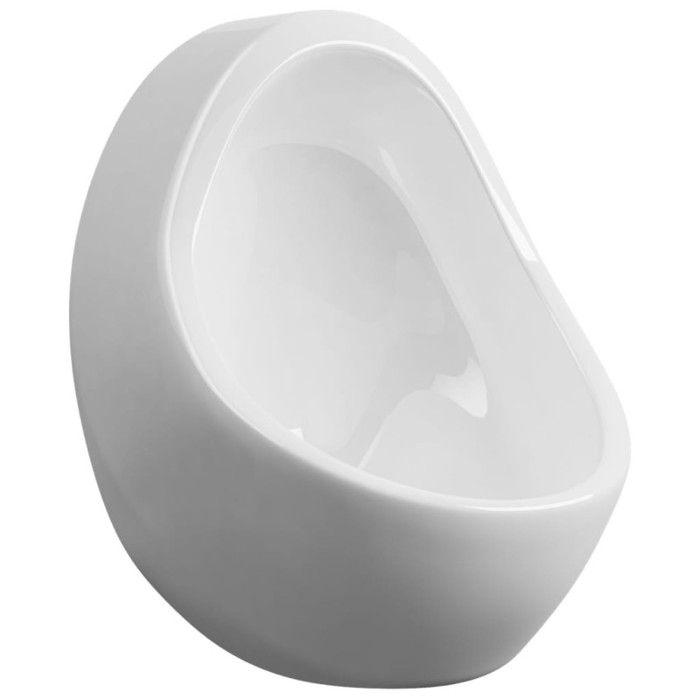 VidaXL Urinoir suspendu avec valve de chasse d'eau Céramique Blanc 143990
