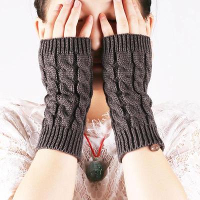 Herren Woll Fingerlose Handschuhe: 8-förmiger Strick für Herbst- und Winterwärme