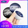 Car Sticker 4pcs 56/60/65mm Car Exterior Decorative Accessories Wheel Hub Center Cap Stickers Accessories For Ford Focus MK2 MK3