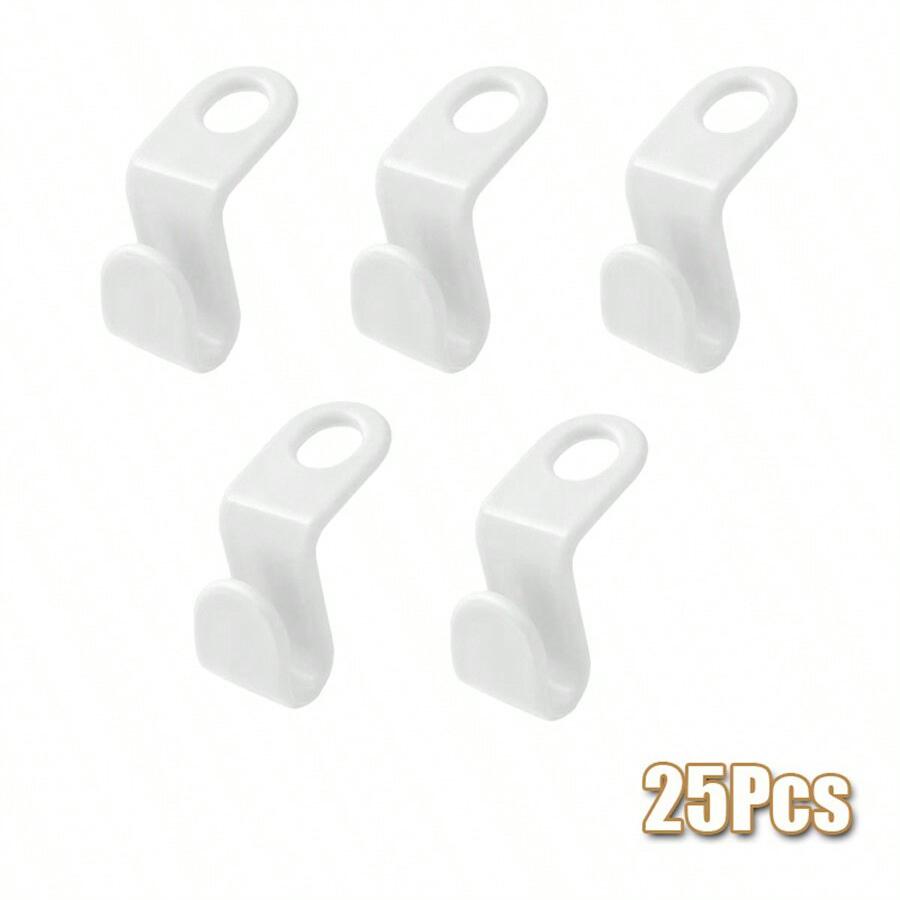 

25 шт. мини-вешалки для гардероба, соединительные вешалки, экономят место в шкафу, подвесной каскадный пластиковый органайзер для пальто, хранение одежды