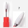 Ceramic Nail Drill Bit Art Smooth Flat Top Rotary Manicure Pedicure 3/32" Shank