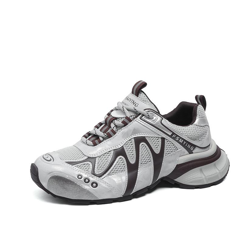 

[Fanfna] Platform Daddy Shoes Women s 2025 Autumn New Versatile Casual Sports Lightweight Height Increasing Running Shoes 40 коричневый