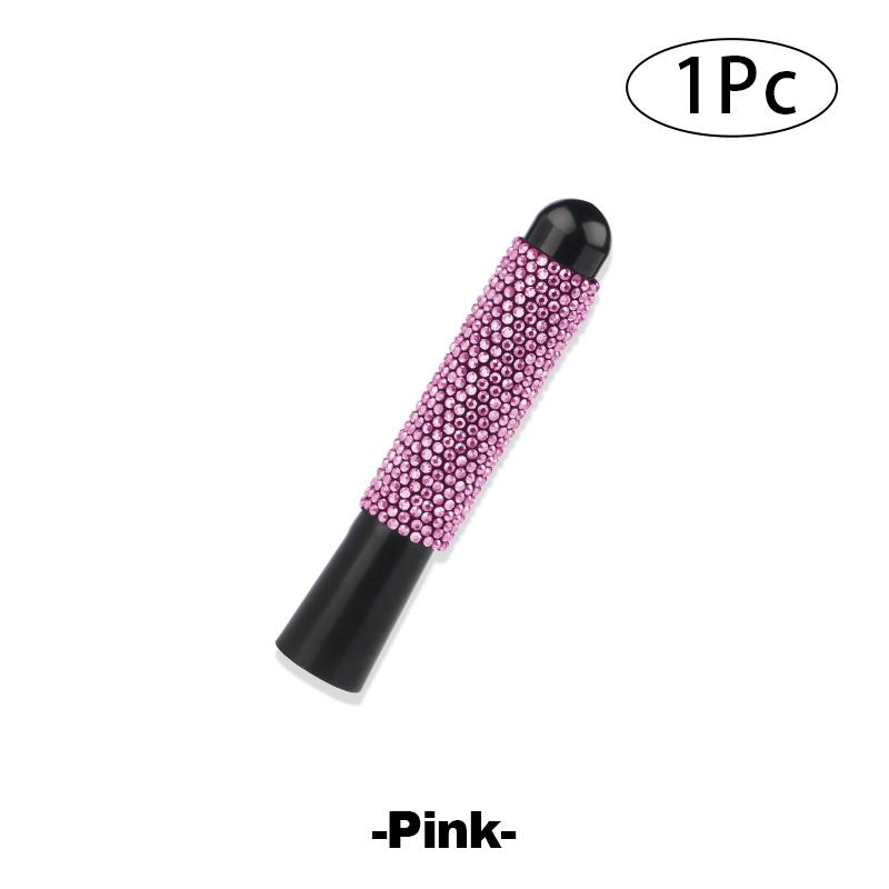 Universal 8cm/3.14in Car Antenna Crystal Diamond Auto Retrofit Decors Contains 4 Screws 2 Gaskets Bling Car Accessories