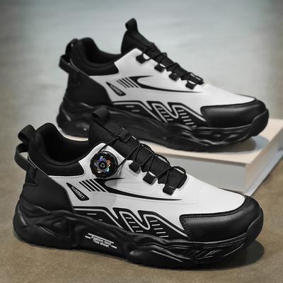 Chaussures de sport décontractées coréennes pour hommes quatre saisons semelle souple lacets rotatifs chaussures de course respirantes chaussures de marche baskets pour étudiants