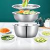 3 Piece Stainless Steel Vegetable Slicer Set Reusable Fruit Potato Vegetable Slicer Easy To Clean Vegetable Sink Drainer Basket
