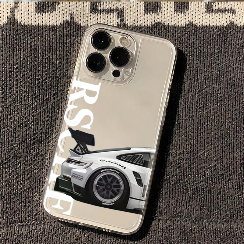 Transparent Cool Sports Car Phone Case  for Samsung Galaxy S25 Ultra S24 FE S22 S23  Plus A56 A16 A36 A54 A15 A55 A35 Soft Cover