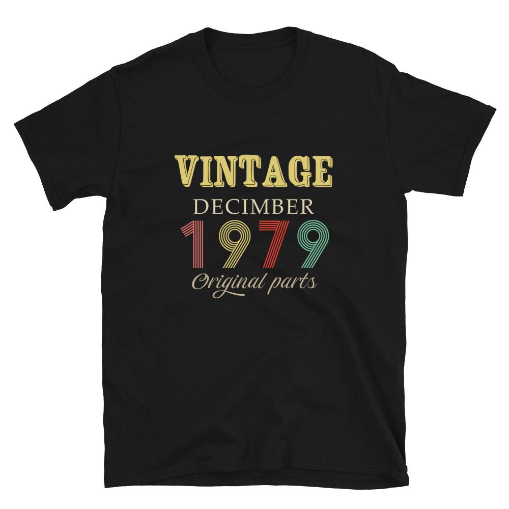 40th Birthday Gift Unisex T-Shirt - Vintage Birthday - Retro 1979 Original Parts