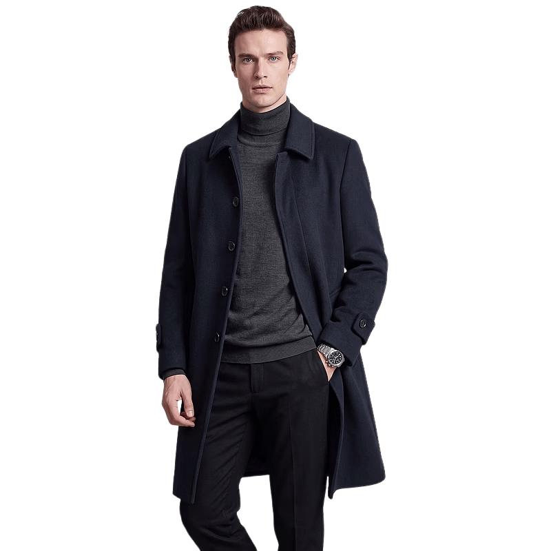 Shanshan Men's Wool-Blend Single-Breasted Overcoat