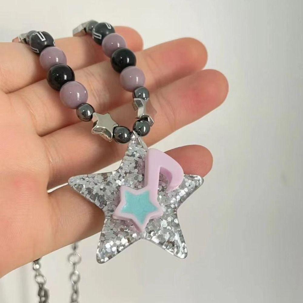 Candy Collar Bone Chain Colourful Clavicle Chain Cartoon Jewelry Pendant Necklace  Girls