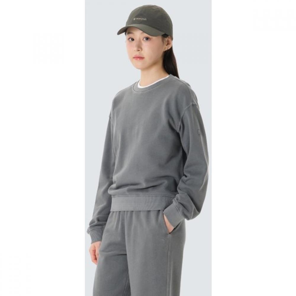 Snow Peak Pigment Women S SweatShirt Charcoal Small gS S26Swfht57