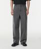 Deep Tuck Wide Denim Pants [Gray]