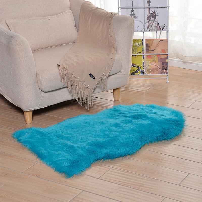 Zima Europejska Prosta Imitacja Wełny Biały Domowy Salon Zagęszczony Pluszowy Dywan Mata Podłogowa Wykusz Mata