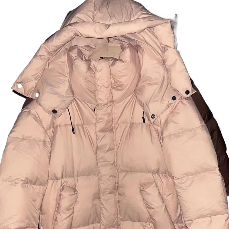 2023 Winter Women's Long White Duck Down Jacket: Korean-Style, Over-the-Knee, Loose, High-End & Thickened
