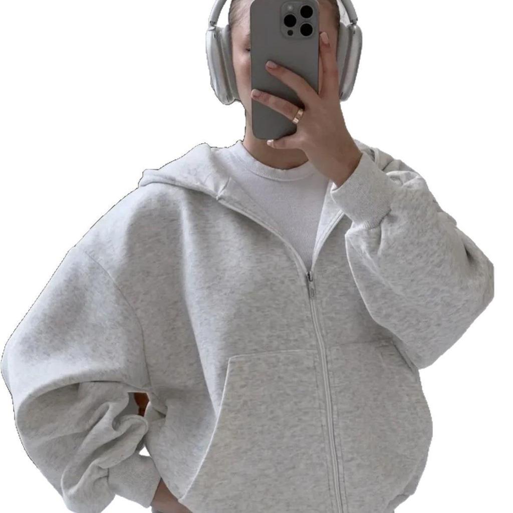 Unisex Retro American Velvet Thickened Zipper Hoodie: Spring/Autumn 2025