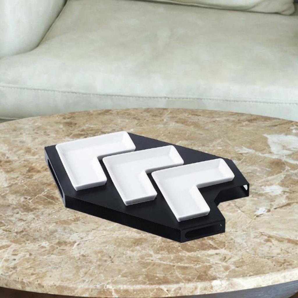for Holiday Parties in The Living Room, This Serving Plate with Dividers Is A Versatile Appetizer