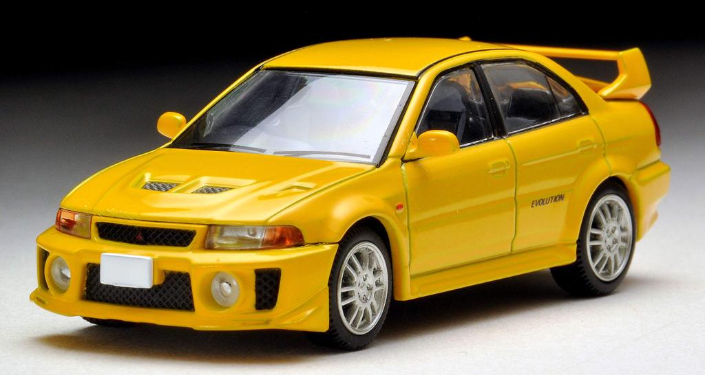 Tomica Limited Vintage Neo Scale Mitsubishi Lancer GSR Evolution V Finished Model 1/64 LV-N187a (Yellow) -
